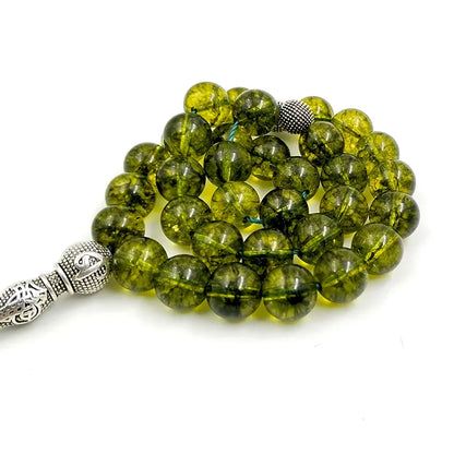 Natural Peridot Crystal Olive Quartz Beaded Bracelet – Elegant Handcrafted Strand Accessory