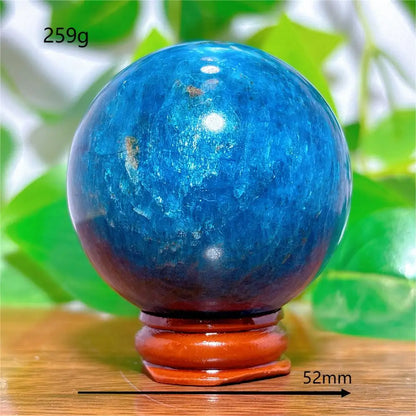 Esfera de Apatita Cristal Pedra de Quartzo Natural Decoração para Casa Minerais Reiki Artesanato Presentes Amor Energia Cura Meditação + Suporte