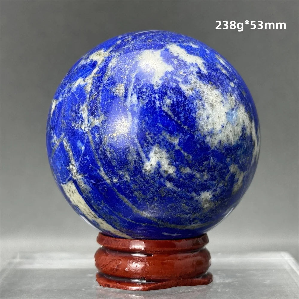 Bola de Lápis-Lazúli Natural Artesanato Polido Aura Cura Energia Meditação Adivinhação Altar Bola de Pedra Mineral Ornamentos para Casa Presente