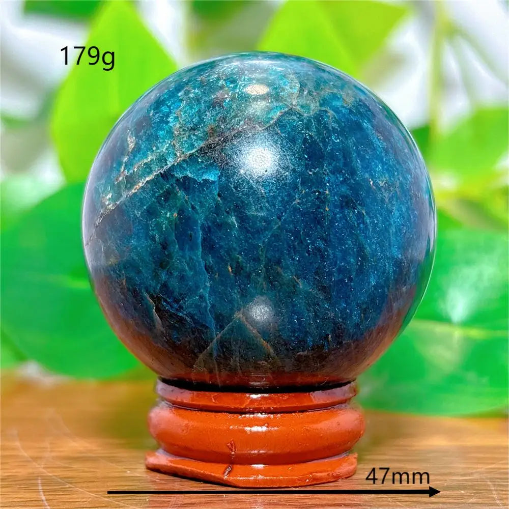 Esfera de Apatita Cristal Pedra de Quartzo Natural Decoração para Casa Minerais Reiki Artesanato Presentes Amor Energia Cura Meditação + Suporte