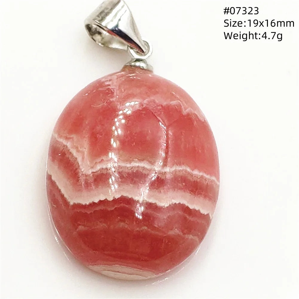 Natural Red Rhodochrosite Pendant Jewelry Rose Rhodochrosite Heart Love Women Men Gemstone Jewelry Fashion Necklace Gift AAAAAA