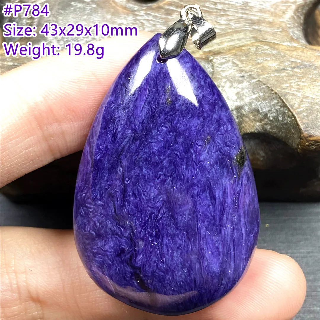 Top Natural Purple Charoite Stone Pendant Jewelry For Women Lady Men Love Healing Crystal Beads Silver Energy Gemstone AAAAA