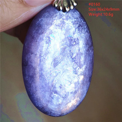 Natural Purple Lepidolite Quartz Tourmaline Mica Pendant Flash Woman Men Heart Love Fashion Jewelry AAAAAA