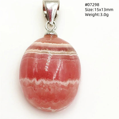 Natural Red Rhodochrosite Pendant Jewelry Rose Rhodochrosite Heart Love Women Men Gemstone Jewelry Fashion Necklace Gift AAAAAA