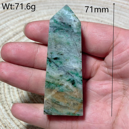 Natural Crystal Dioptase Tower Pyrite Healing Wholesale Gemstone Energy Polished Obelisk Precious Gift