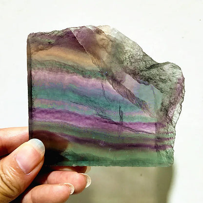 Natural Stone Colorful Fluorite Tablet Collection Home Ornament Chakra Spiritual Meditation Healing Feng Shui Crystal