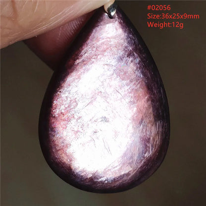 Natural Purple Lepidolite Quartz Tourmaline Mica Pendant Flash Woman Men Heart Love Fashion Jewelry AAAAAA