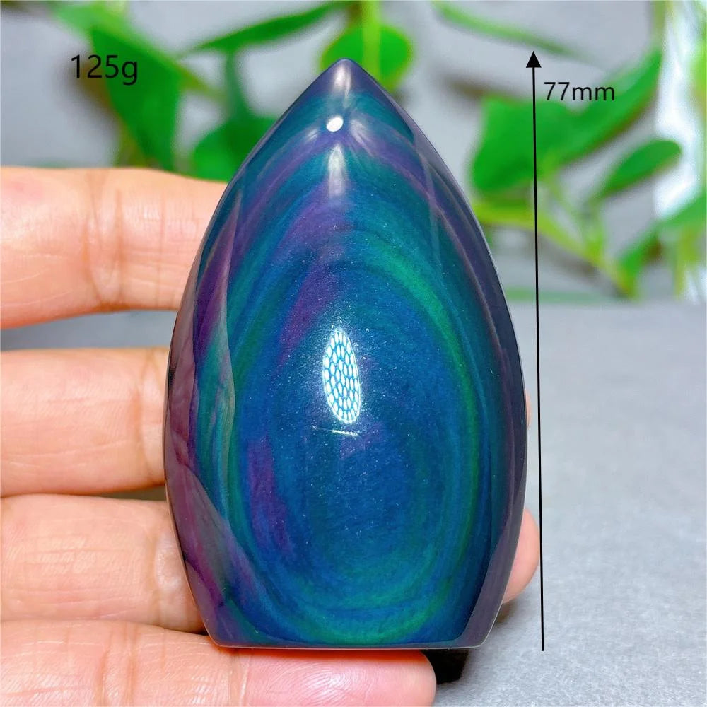 Rainbow Obsidian Free Form Crystal Natural Quartz  Stone Home Decoration Minerals Reiki Craft Gifts Energy Healing Spiritual