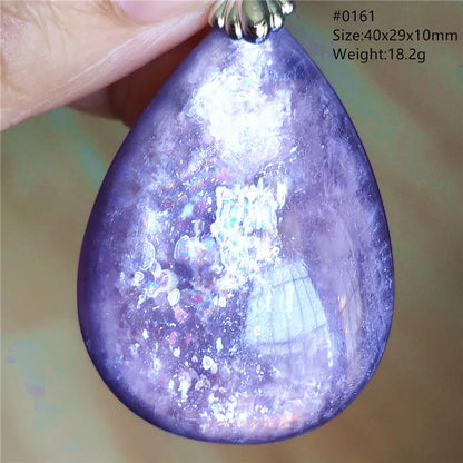 Natural Purple Lepidolite Quartz Tourmaline Mica Pendant Flash Woman Men Heart Love Fashion Jewelry AAAAAA