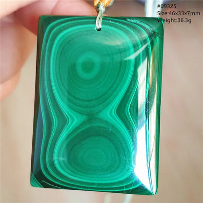 Natural Green Malachite Chrysocolla Pendant Jewelry Rectangle Women Men Big Fashion Green Chrysocolla Fashion Necklace AAAAAA