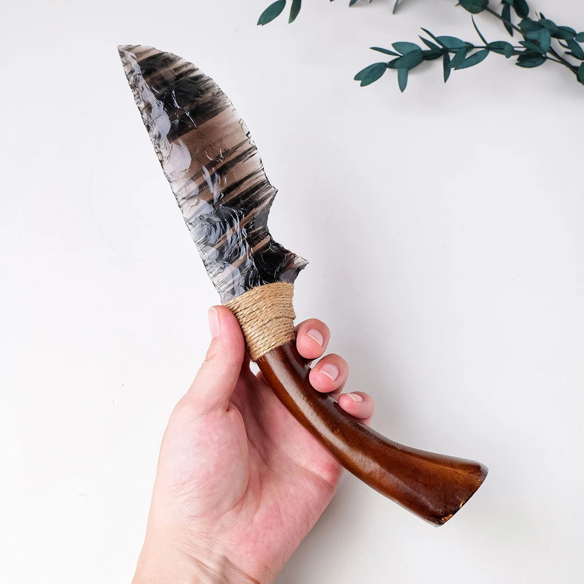 Natural Obsidian Crystal Knife – Black Ninja Dagger for Energy Healing &amp; Unique Collectibles