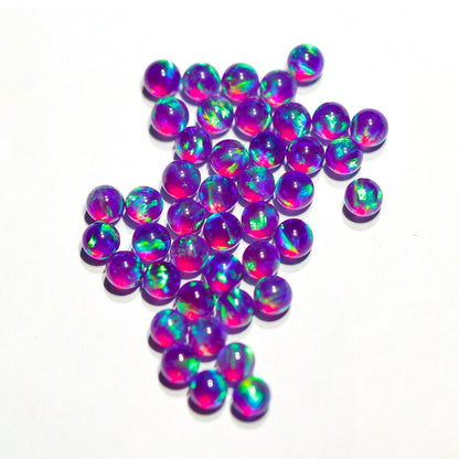 Screw in Piercing Woman Jewelry Synthetic Jelly Opal Purple Beads Ear Lip Piercing OP541-OP550