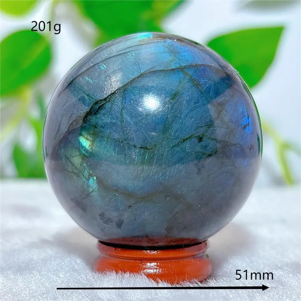 Labradorite Sphere Ball Crystal Natural Stone Quartz Home Decoration Minerals Reiki Craft Gemstone Energy Healing Love +Stand