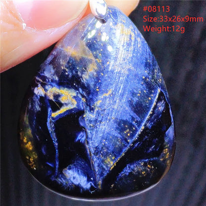 Natural Blue Pietersite Chatoyant Bead Pendant Jewelry Necklace Women Men Namibia Yellow Pietersite Cat Eye Fashion AAAAAA