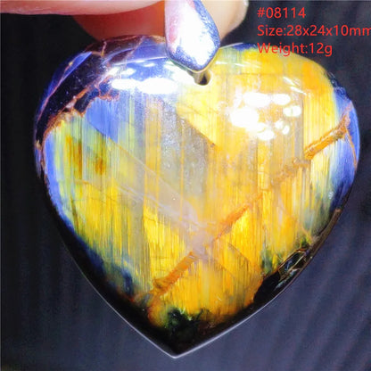 Natural Blue Pietersite Chatoyant Bead Pendant Jewelry Necklace Women Men Namibia Yellow Pietersite Cat Eye Fashion AAAAAA