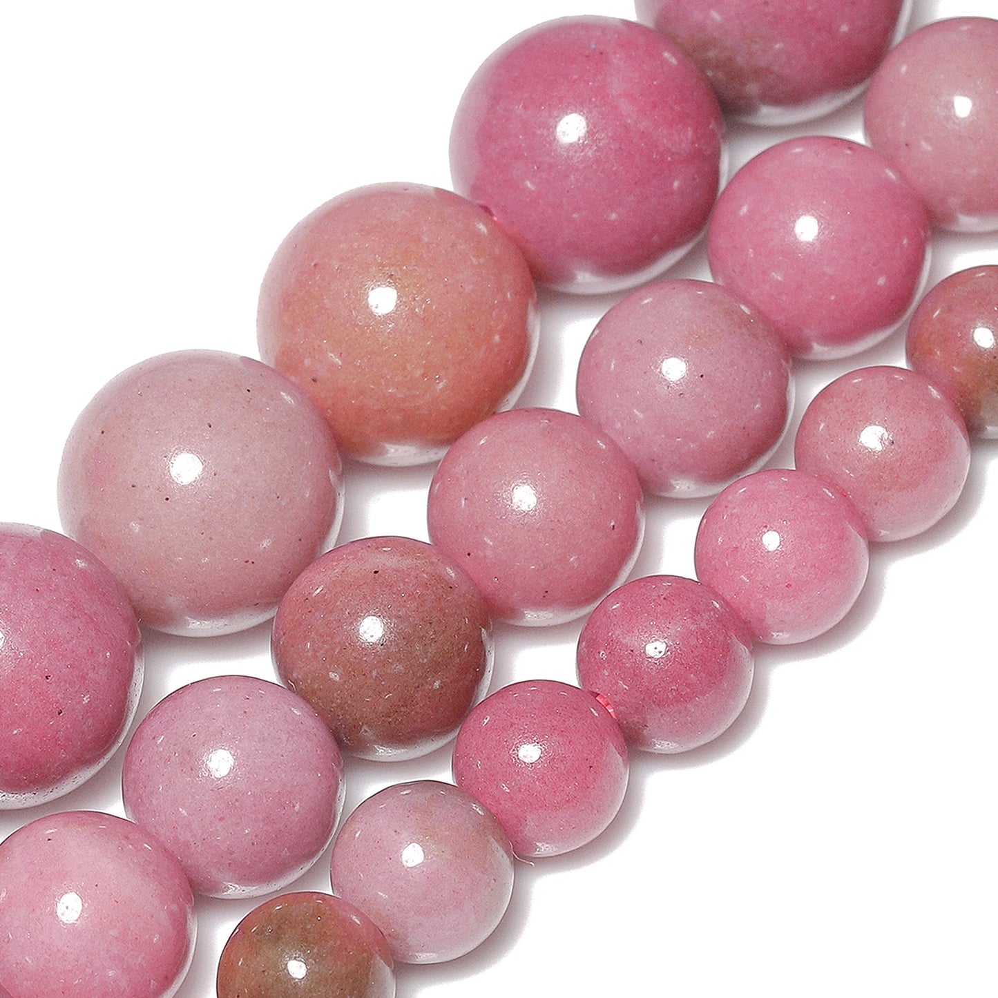 Natural Rhodochrosite Stone Beads 6-10mm Round Loose Spacer Beads for Jewelry Making Handmade Beadings Crafts Accessories