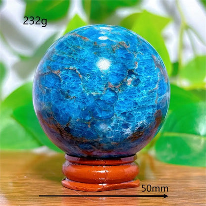 Esfera de Apatita Cristal Pedra de Quartzo Natural Decoração para Casa Minerais Reiki Artesanato Presentes Amor Energia Cura Meditação + Suporte