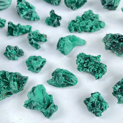 1PC/100gram Natural Velvet Malachite Raw Specimen, Mineral Collection, Precious Crystal Malachite Cluster