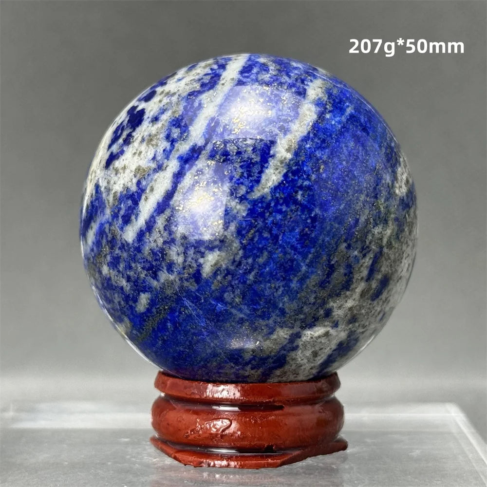 Bola de Lápis-Lazúli Natural Artesanato Polido Aura Cura Energia Meditação Adivinhação Altar Bola de Pedra Mineral Ornamentos para Casa Presente