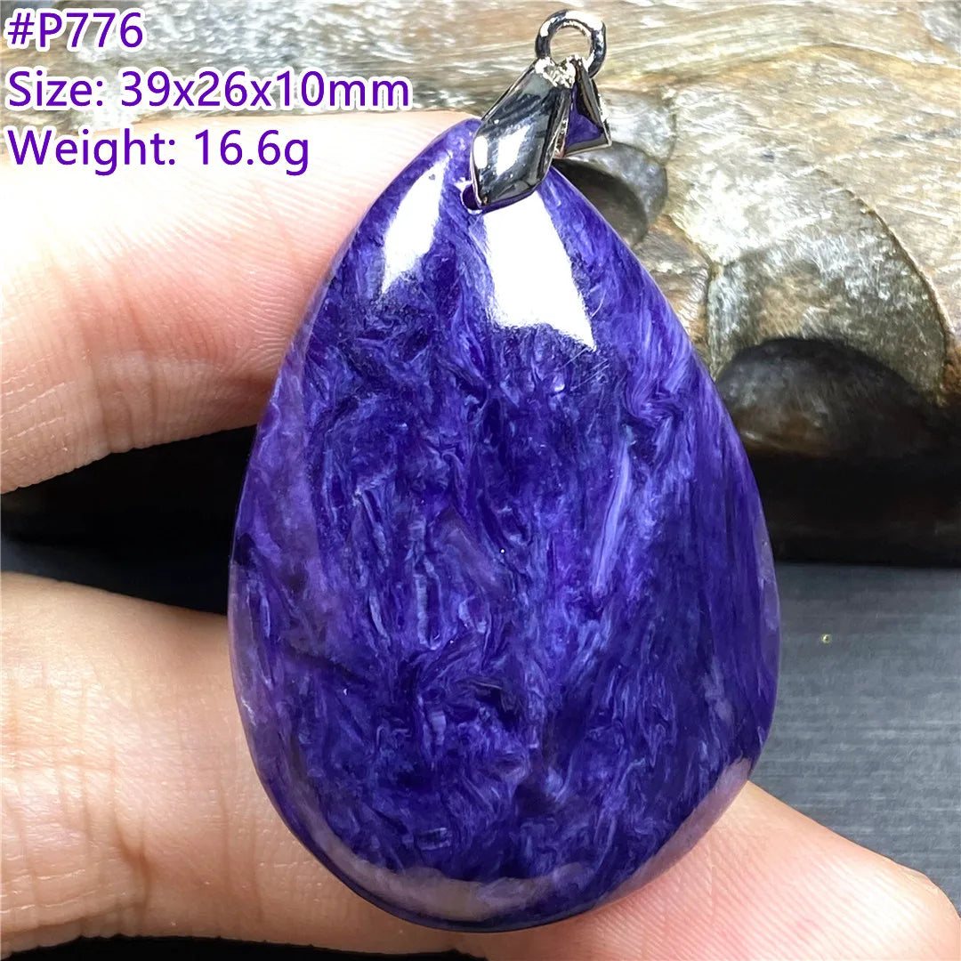 Top Natural Purple Charoite Stone Pendant Jewelry For Women Lady Men Love Healing Crystal Beads Silver Energy Gemstone AAAAA