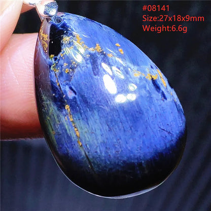 Natural Blue Pietersite Chatoyant Bead Pendant Jewelry Necklace Women Men Namibia Yellow Pietersite Cat Eye Fashion AAAAAA