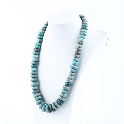 Natural Chrysocolla Gemstone Necklaces, Gemstone Necklaces, beads20.5inch165g20x19x8/9x8x6mm