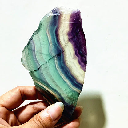 Natural Stone Colorful Fluorite Tablet Collection Home Ornament Chakra Spiritual Meditation Healing Feng Shui Crystal