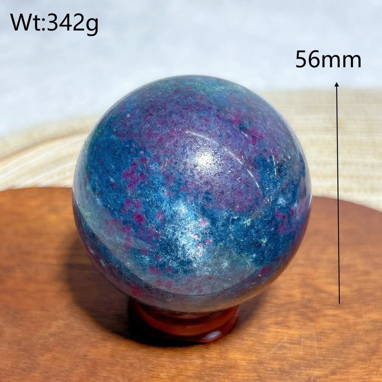 Healing Natural Crystal Ruby Kyanite Malachite Fluorescence UV Sphere Painting Gemstones Mineral Energy Home Decorations Gift