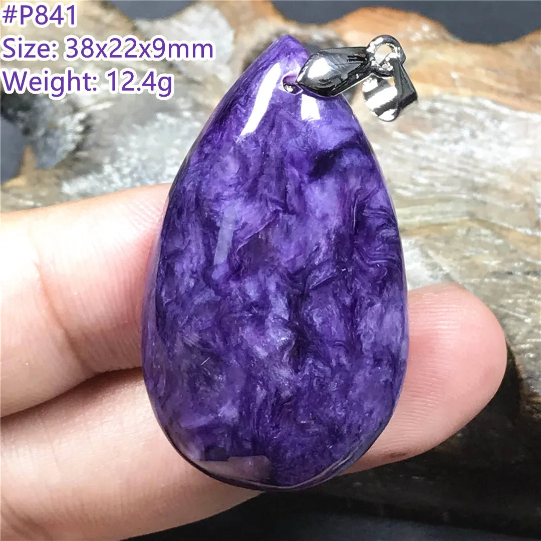 Top Natural Purple Charoite Stone Pendant Jewelry For Women Lady Men Love Healing Crystal Beads Silver Energy Gemstone AAAAA