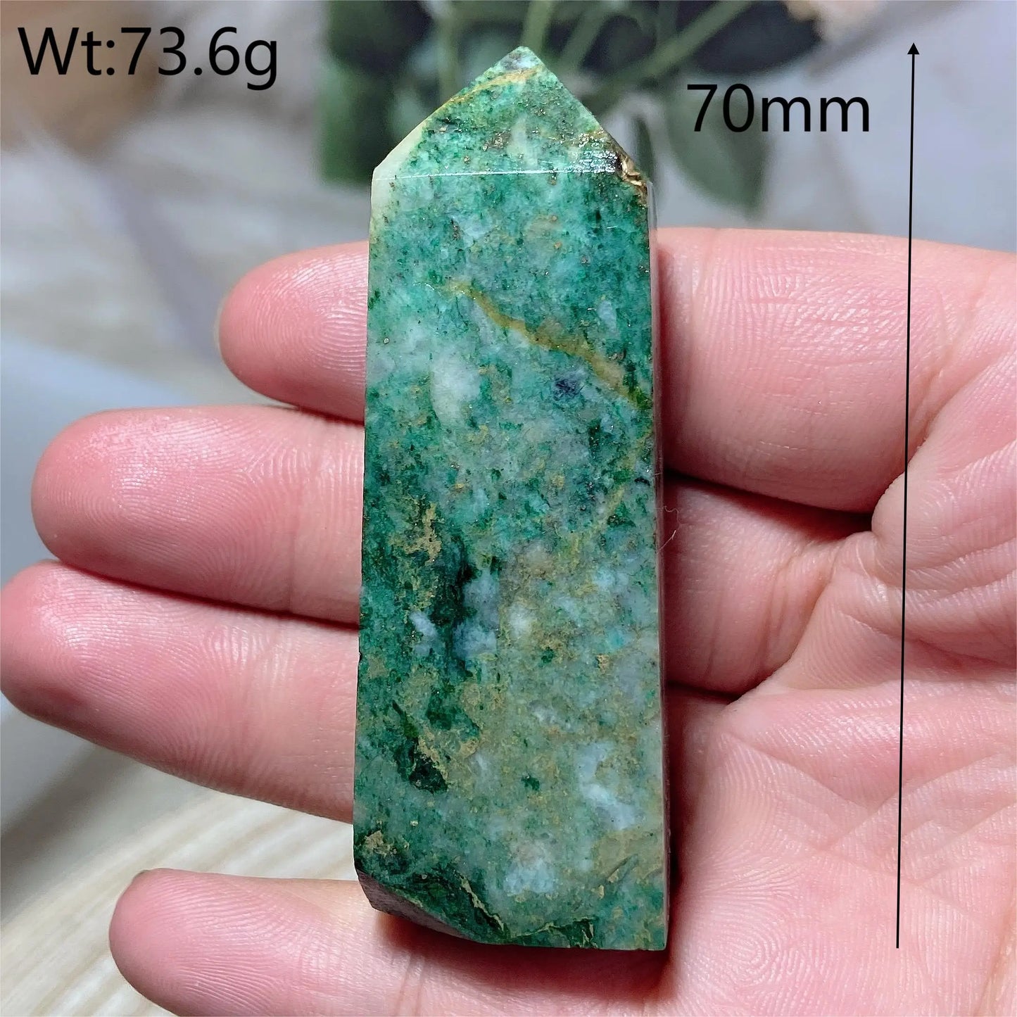 Natural Crystal Dioptase Tower Pyrite Healing Wholesale Gemstone Energy Polished Obelisk Precious Gift