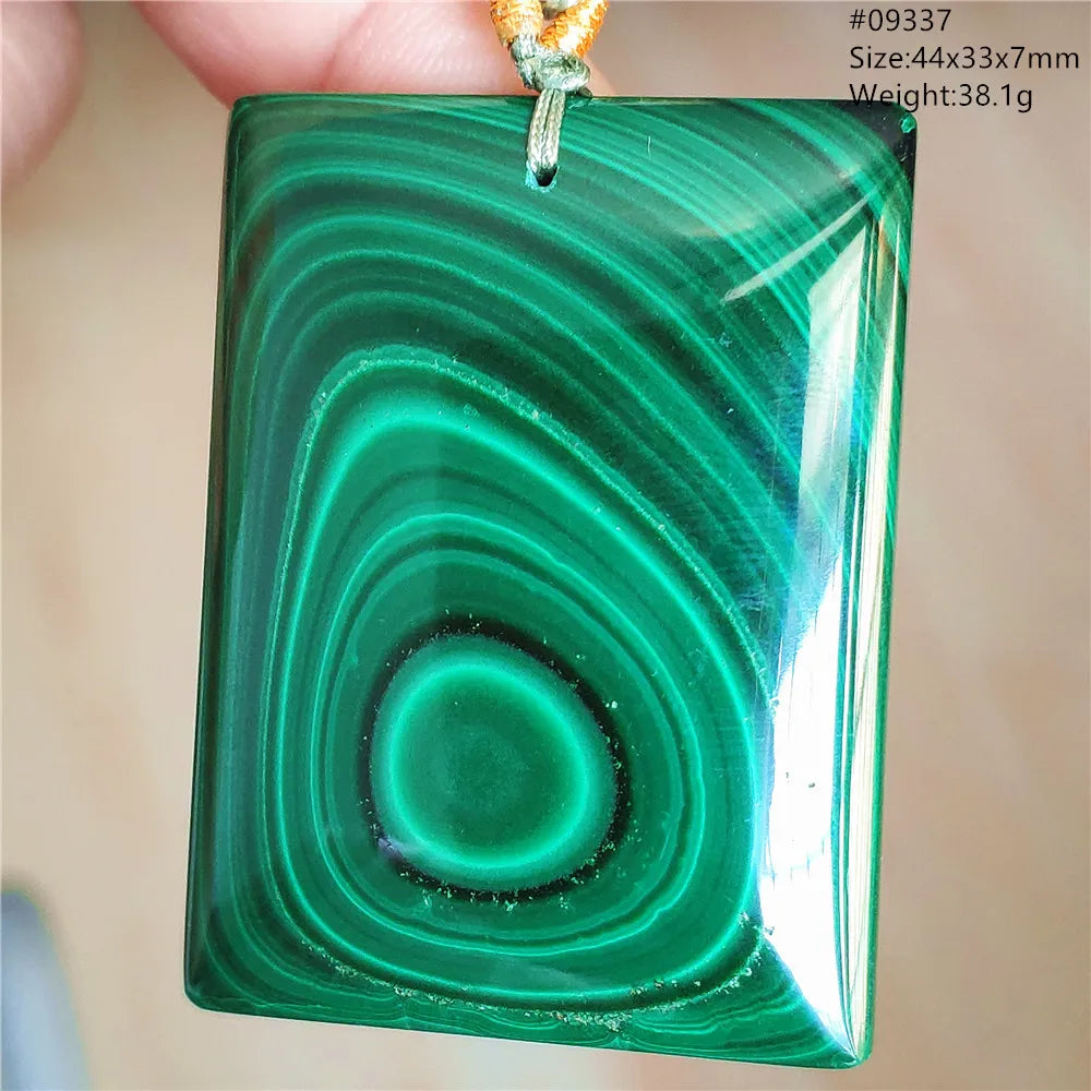 Natural Green Malachite Chrysocolla Pendant Jewelry Rectangle Women Men Big Fashion Green Chrysocolla Fashion Necklace AAAAAA