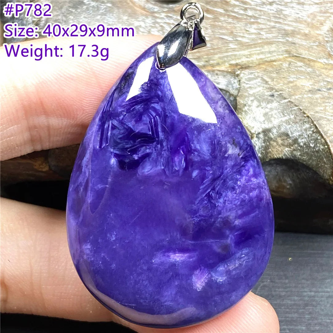 Top Natural Purple Charoite Stone Pendant Jewelry For Women Lady Men Love Healing Crystal Beads Silver Energy Gemstone AAAAA