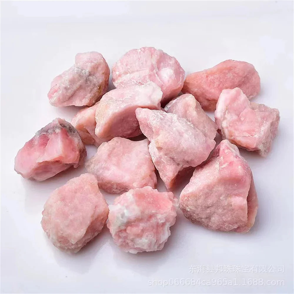 Natural Pink Opal Raw Stones Rough Crystal Quartz Reiki Healing Rock Mineral Specimen Aquarium Home Decoration