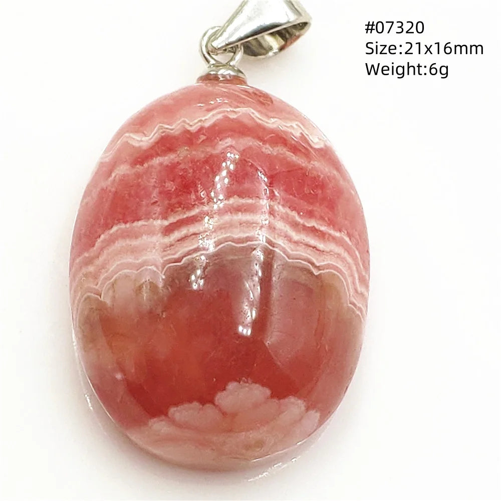 Natural Red Rhodochrosite Pendant Jewelry Rose Rhodochrosite Heart Love Women Men Gemstone Jewelry Fashion Necklace Gift AAAAAA