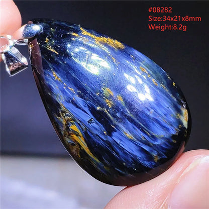 Natural Blue Pietersite Chatoyant Bead Pendant Jewelry Necklace Women Men Namibia Yellow Pietersite Cat Eye Fashion AAAAAA