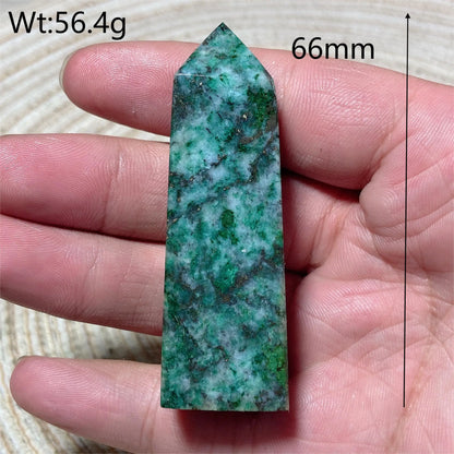 Natural Crystal Dioptase Tower Pyrite Healing Wholesale Gemstone Energy Polished Obelisk Precious Gift