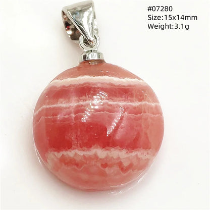 Natural Red Rhodochrosite Pendant Jewelry Rose Rhodochrosite Heart Love Women Men Gemstone Jewelry Fashion Necklace Gift AAAAAA