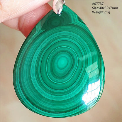 Natural Green Malachite Chrysocolla Pendant Jewelry Rectangle Women Men Big Fashion Green Chrysocolla Fashion Necklace AAAAAA