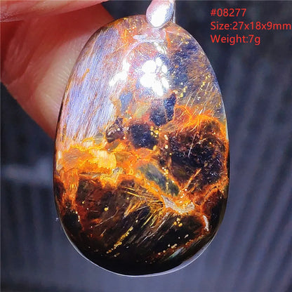 Natural Blue Pietersite Chatoyant Bead Pendant Jewelry Necklace Women Men Namibia Yellow Pietersite Cat Eye Fashion AAAAAA