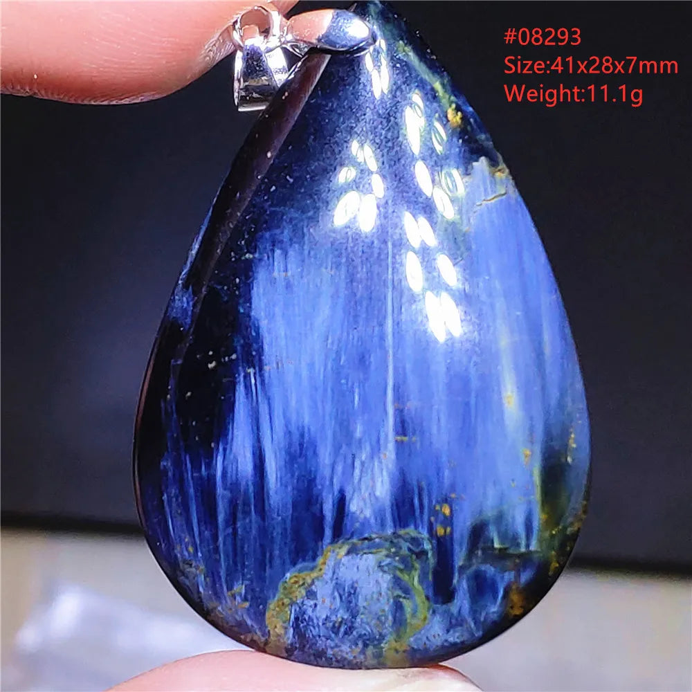 Natural Blue Pietersite Chatoyant Bead Pendant Jewelry Necklace Women Men Namibia Yellow Pietersite Cat Eye Fashion AAAAAA