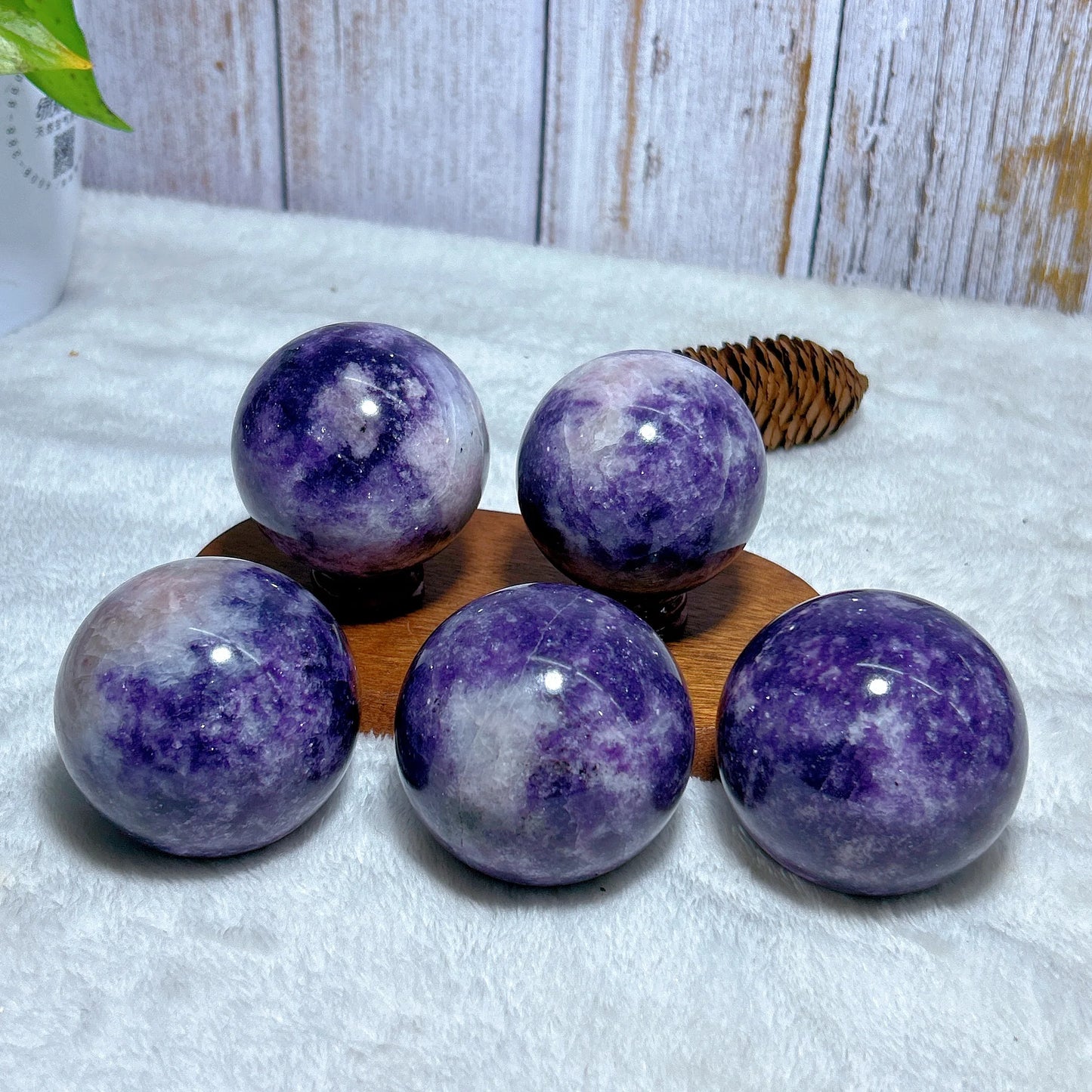 High Quality Natural Crystal Lepidolite Sphere Gemstones Mineral Energy Reiki Home Decorations Gift