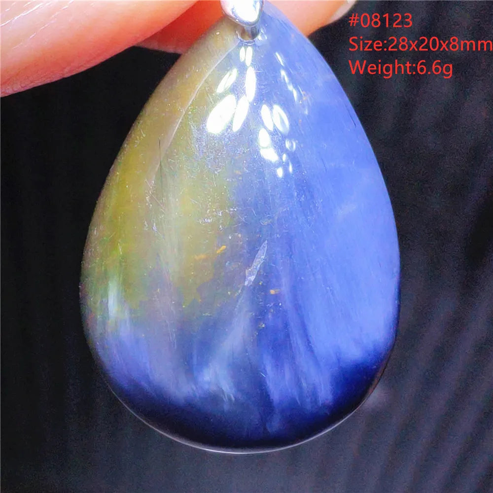 Natural Blue Pietersite Chatoyant Bead Pendant Jewelry Necklace Women Men Namibia Yellow Pietersite Cat Eye Fashion AAAAAA