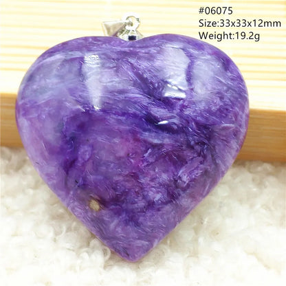 Natural Purple Charoite Water Drop Gemstone Pendant Women Men Charoite Bead Best Necklace Jewelry 925 Sterling Silver AAAAAA