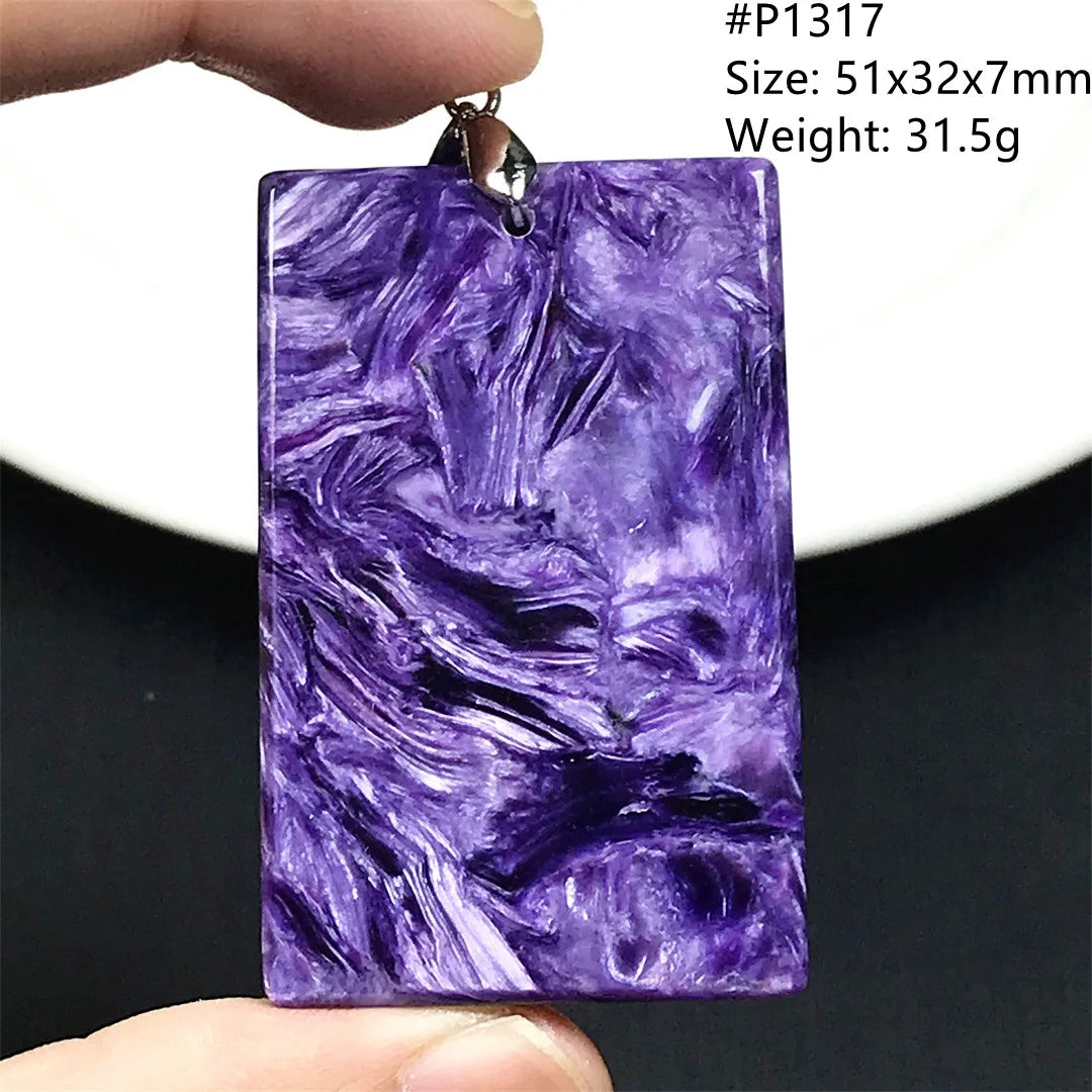 Top Natural Purple Charoite Stone Pendant Jewelry For Women Lady Men Love Healing Crystal Beads Silver Energy Gemstone AAAAA