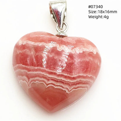 Natural Red Rhodochrosite Pendant Jewelry Rose Rhodochrosite Heart Love Women Men Gemstone Jewelry Fashion Necklace Gift AAAAAA