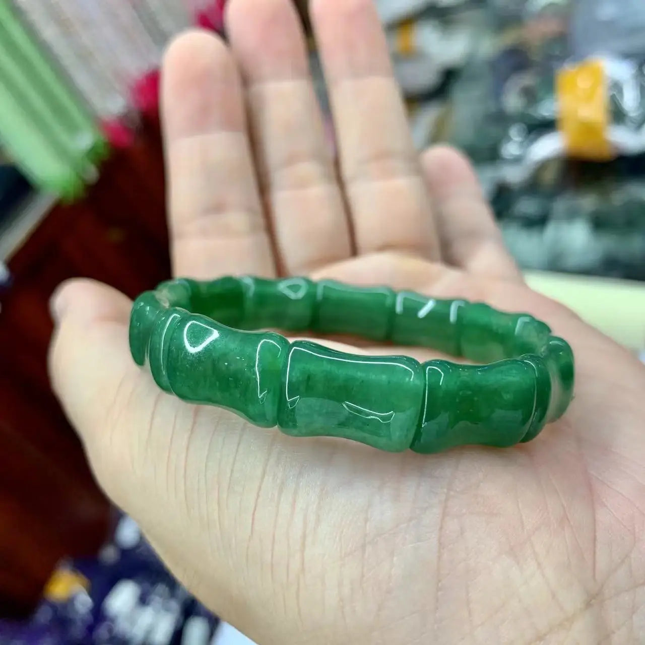 Pulseira de contas de pedra de jade aventurina verde, joia com pedras preciosas naturais para homens e mulheres, para presente, atacado!