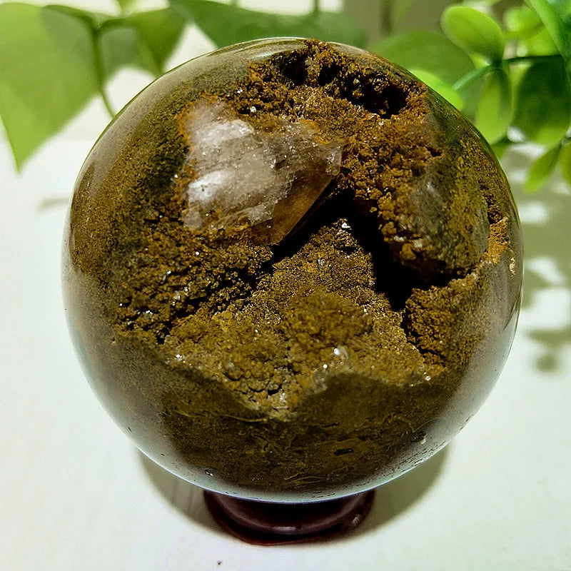 Natural Stone Pretty Ocean Jasper sphere Meditation Spirit Exorcism Feng Shui Crystal Ball Home Room Decoration Reiki Healing