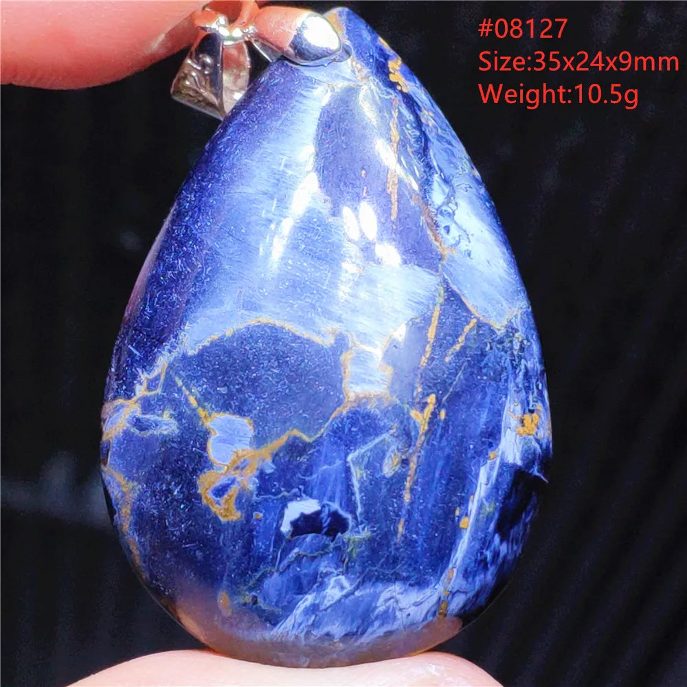 Natural Blue Pietersite Chatoyant Bead Pendant Jewelry Necklace Women Men Namibia Yellow Pietersite Cat Eye Fashion AAAAAA