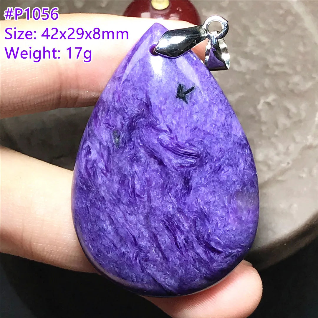 Top Natural Purple Charoite Stone Pendant Jewelry For Women Lady Men Love Healing Crystal Beads Silver Energy Gemstone AAAAA