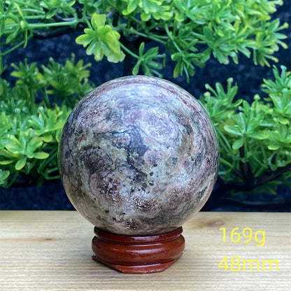 1pcNatural Green Cherry Blossom Stone Agate Gem Energy Sphere Healing Reiki Crystal Ball Garden Aquarium Home Decor Holiday Gift